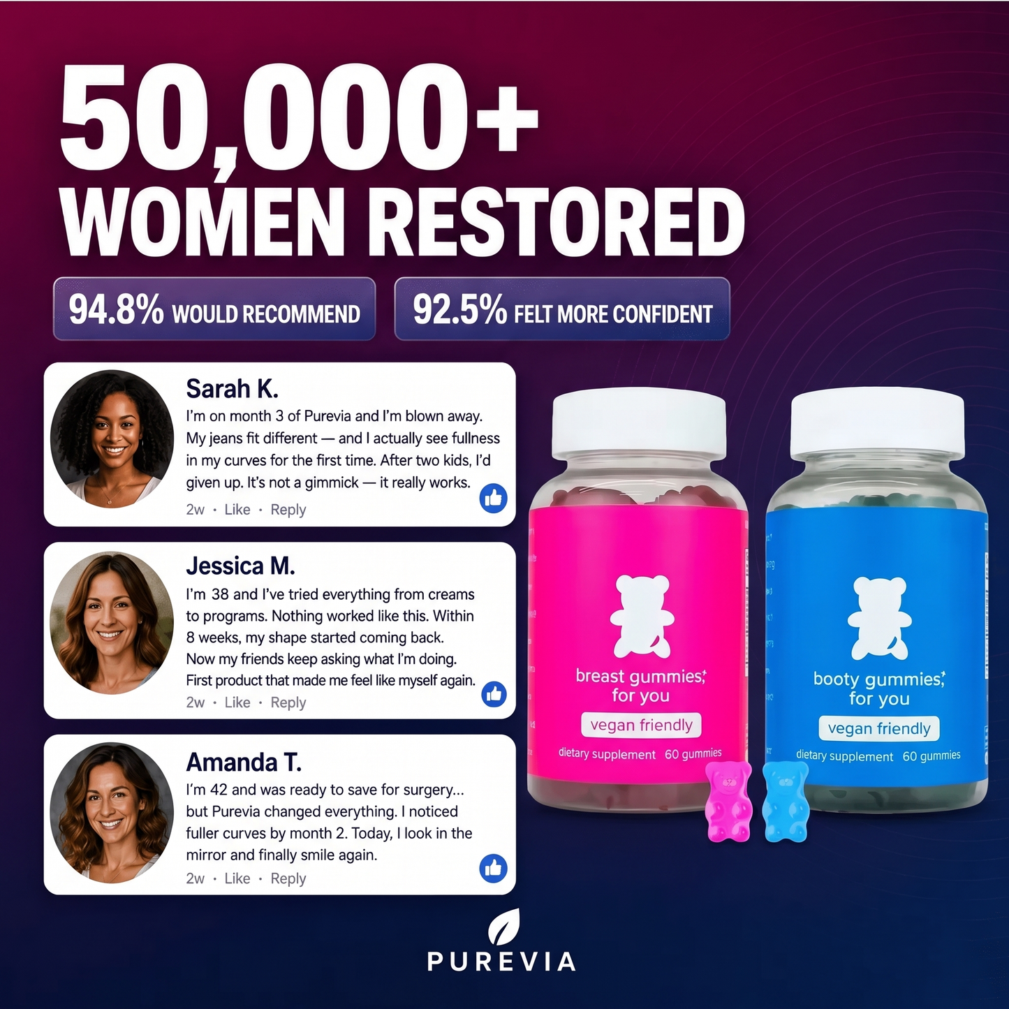 Natural Booty & Breast  Enhancement Gummies